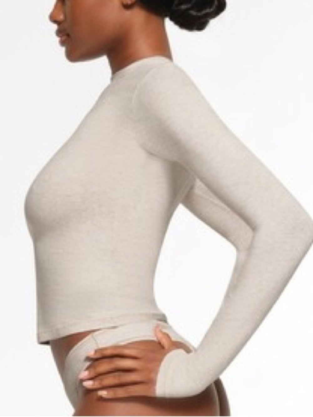 SKIMS Cotton Jersey Long Sleeve T-shirt